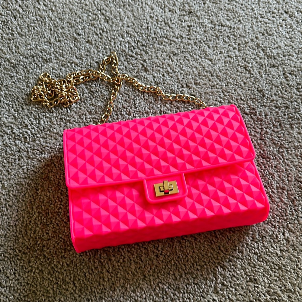 Hot pink cross body bag